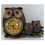 VTG MCM NEW HAVEN OWL WALL CLOCK