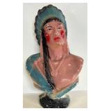 VTG CHALK INDIAN BUST