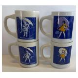 SET OF 4 MORTON SALT COFFEE MUGS