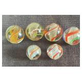 5-VTG LATTICINIO CORE SWIRL MARBLES