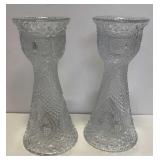 PAIR OF VTG AVON HEART AND DIAMOND CANDLE STICKS