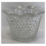 IND.GLASS DIAMOND POINT ICE BUCKET