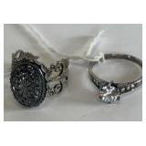 2-STERLING SILVER LADIES RINGS