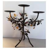 Metal art work candle holder