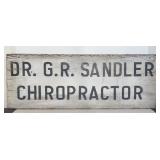 VTG DR.G.R.SANDLER CHIROPRACTOR SIGN