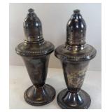 PAIR OF WEIGHTED STERLING SALT AND PEPPERS