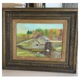 GRISTMILL WATER COLOR-Signed-HILEGARD MURRY