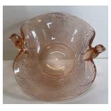 FENTON PINK DEPRESSION GLASS-BIRDNEST