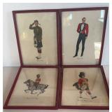 Set of 4 BRITISH SOLDIER PRINTS