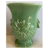 1940's McCOY POTTERY VASE W/ CARDINAL DESIGN