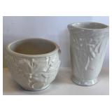 2-UN MARKED McCOY PLANTERS-HOLLY AND BERRIES