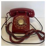 VTG RED ROTARY DIAL TELEPHONE