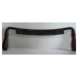 12 INCH WOODEN HANDLED DRAWKNIFE