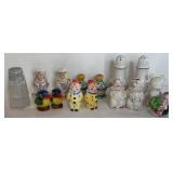 SEVERAL SALT AND PEPPER SETS-Clowns-Birds