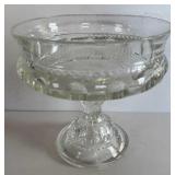 INDIANA PATTERN GLASS KINGS CROWN COMPOTE