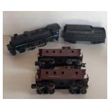 LIONEL 247 LOCOMOTIVE AND TENDER-CABOOSES