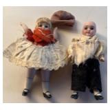 2-Very Small German Bisque Dolls
