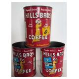 Vintage Hills Bros.Coffee Cans