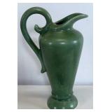 Green Matte Glazed Single Handle Vase