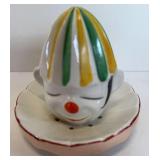 1930'S CLOWN CERAMIC JUICER/REAMER