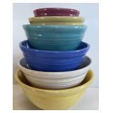 A.J.BAUER POTTERY RINGWARE NESTING BOWLS