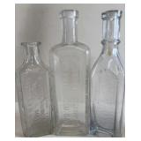 3-VTG CLEAR MEDICINE BOTTLES