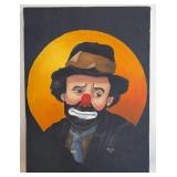 CLOWN OIL ON CANVAS PAINTING-MYERS