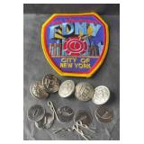 NEW YORK FIRE DEPARTMENT PATCH AND BUTTONS