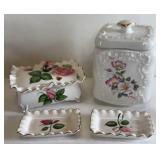 CERAMIC COOKIE JAR AND TRINKET BOX and Dishes