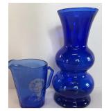 SHIRLEY TEMPLE COBALT BLUE CREAMER AND