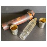 LEATHER CASE LIQUOR FLASK