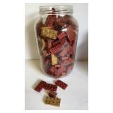 VTG JAR FULL OF VTG AMERICAN BRICKS