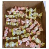 GLASS CANDY CHRISTMAS ORNAMENTS