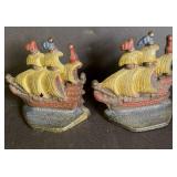CAST IRON SHIP BOOKENDS