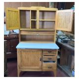 HOOSIER STYLE KITCHEN CABINET W/PORC.TOP