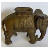 SMALL CAST IRON ELEPHANT BANK