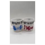 SET OF 2  HAZEL ATLAS NURSERY RHYME CUPS