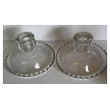 2-CANDLE WICK CANDLE HOLDERS