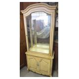 LIGHTED FRENCH PROVINCIAL CURIO CABINET