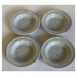 SET A 4 MINI GRANITEWARE SOUP BOWLS