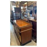 WALNUT 4 DRAWER CHEST WITH MIRROR