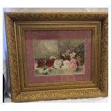 A BUNCH OF PINKS PRINT IN DAISEY FLORAL FRAME
