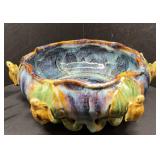 Majolica-style earthenware bowl Turtles