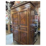 ALFONSO MARINA  MAHOGANY INTRICATE INLAID ARMOIRE