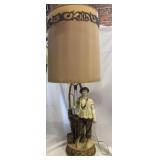 MCM SHEPHERD BOY AT WELL TABLE LAMP