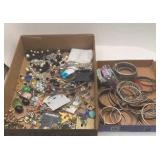 2 BOXES OF COSTUME JEWELRY