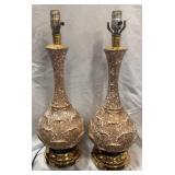 PAIR OF MCM CERAMIC TABLE LAMPS