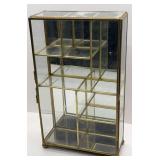 GLASS AND BRASS DISPLAY