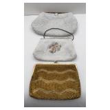 THREE BEADED LADIES PURSES