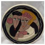 BRIDE  AND GROOM CERAMIC PLATE